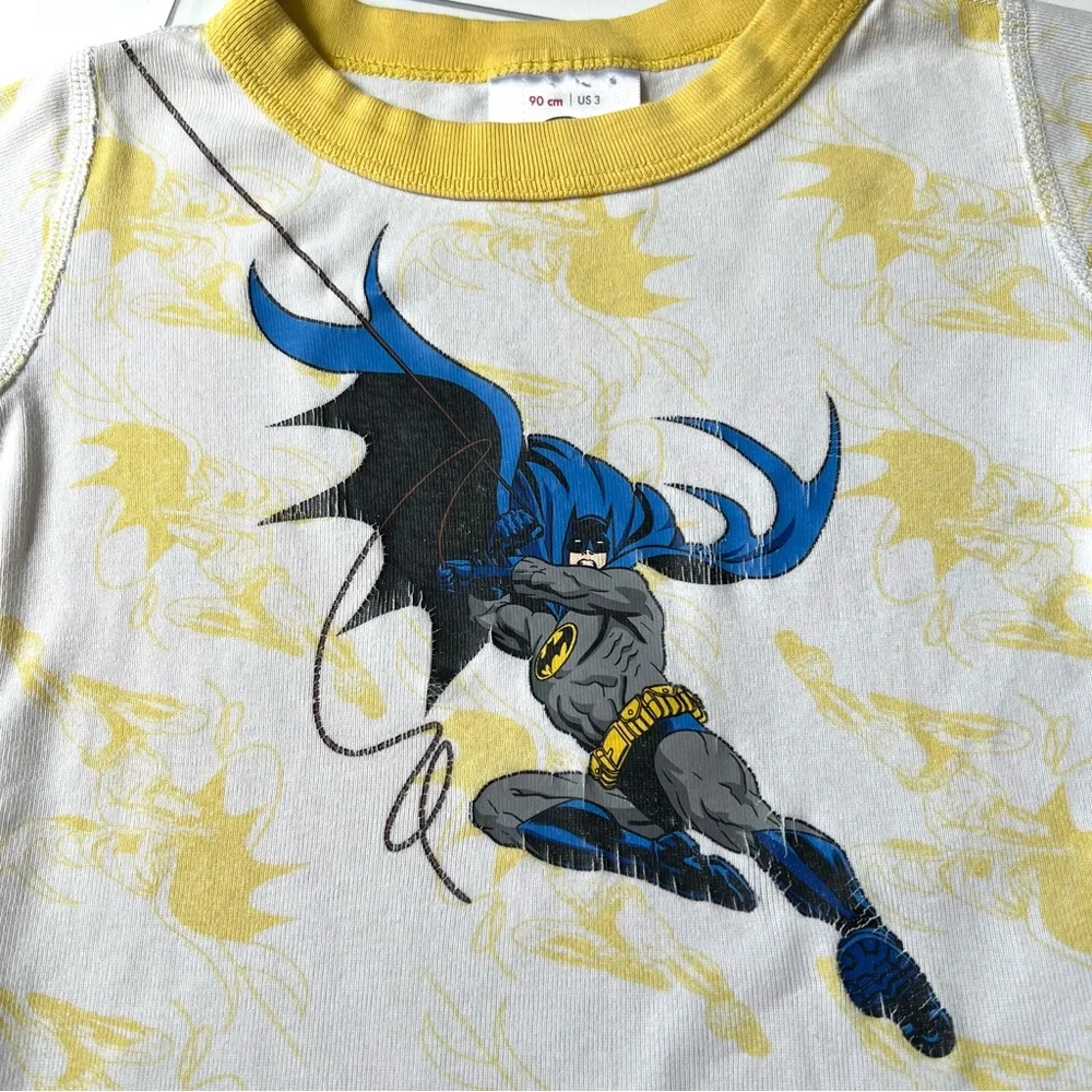 3🦇 Hanna Andersson Batman Short John Organic Cotton Pajamas DC Comics